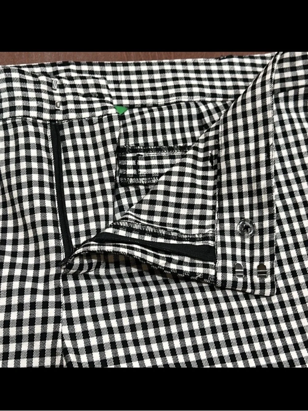 NWT Black & white gingham check pants crop Womens Plus Sz 16